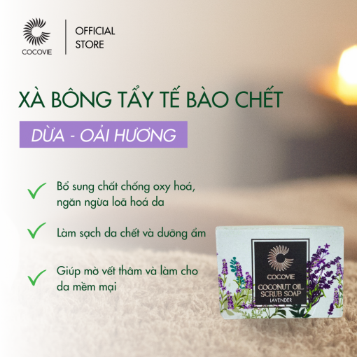 Combo Tinh Dầu Dừa Dưỡng Da - Hoa (100ml) - Xà bông dầu dừa Oải Hương 50gr