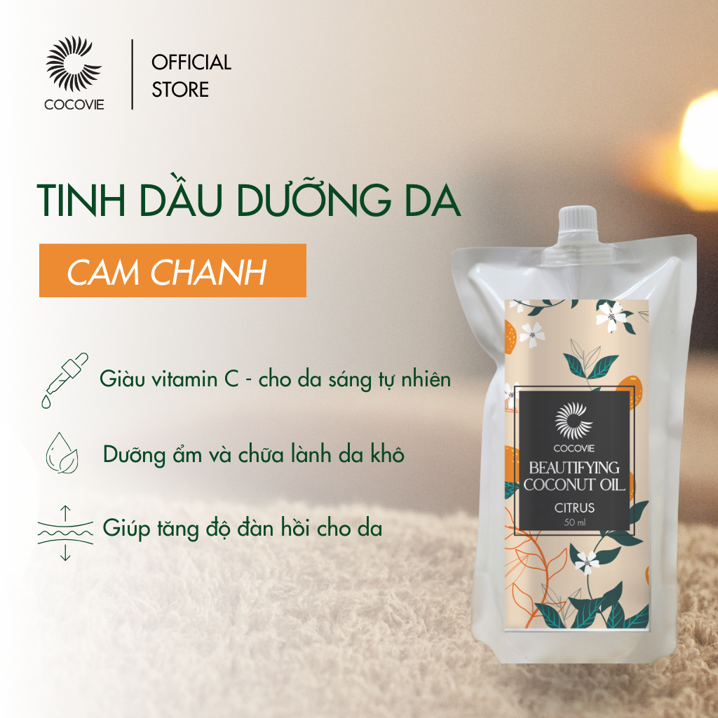 Tinh dầu dừa dưỡng da cam chanh Cocovie luôn là sự lựa chọn tối ưu nhất