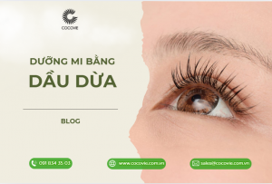dưỡng mi bằng dầu dừa